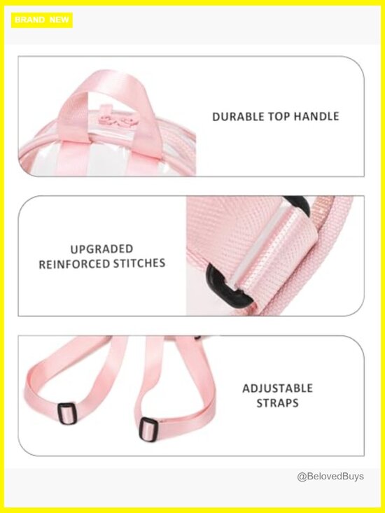 Clear Mini Backpack for Stadium Events - Waterproof PVC